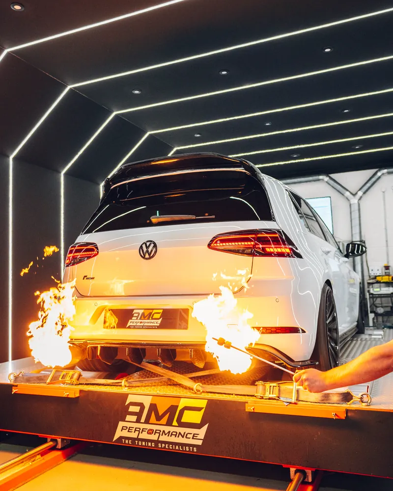 Flames on the dyno — AMC Performance